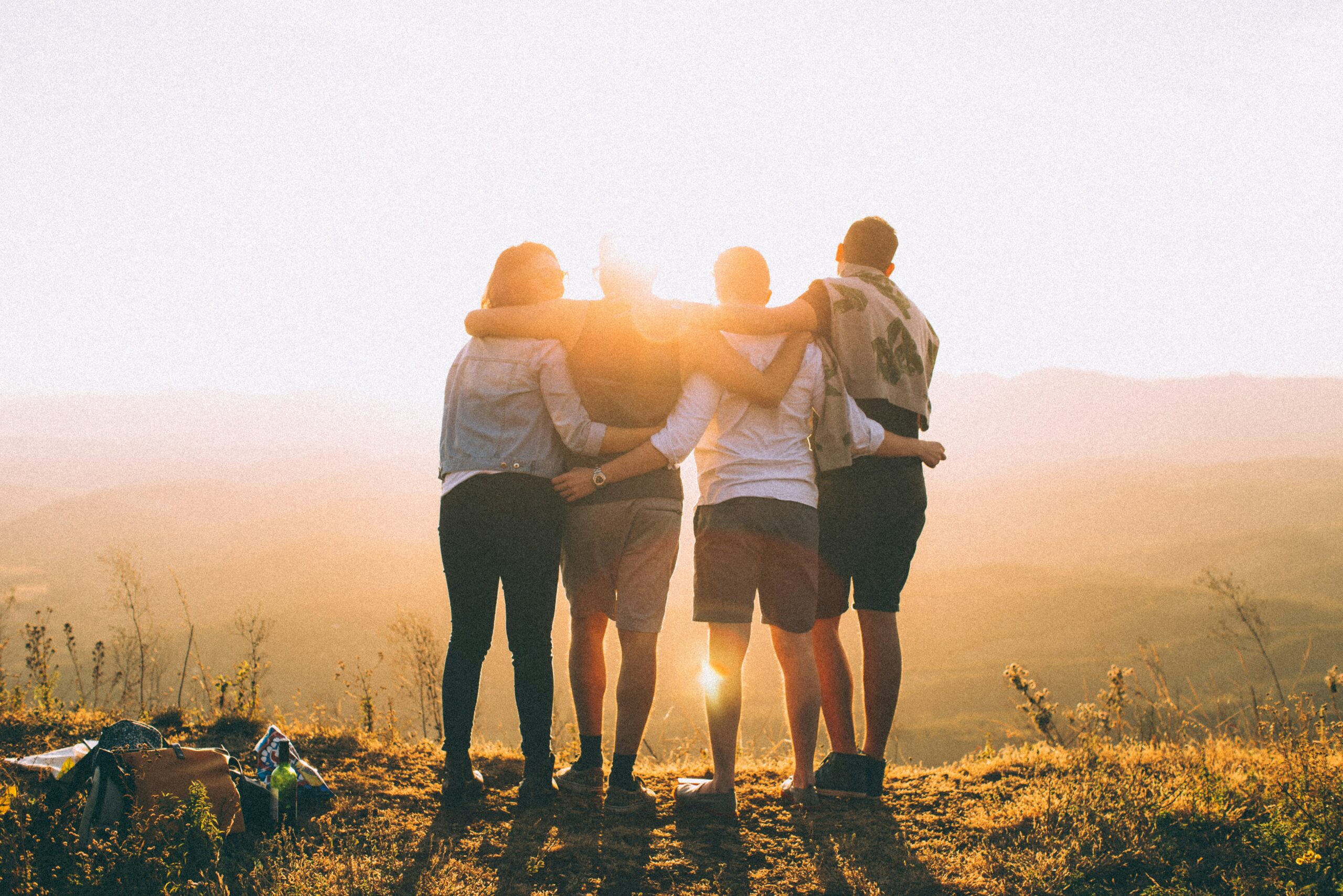 Women gathered in a supportive community
