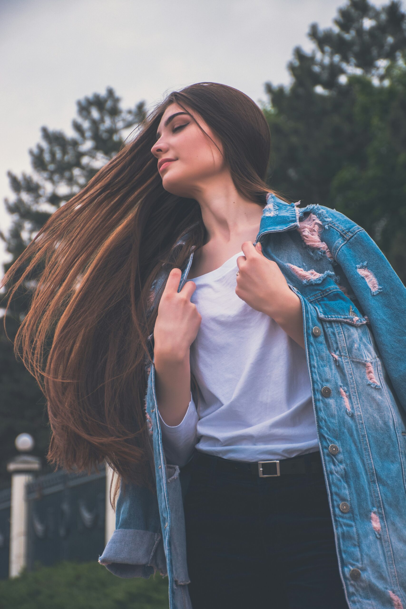 Woman feeling calm and secure